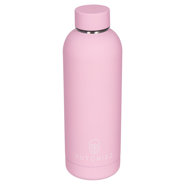 Dutchiez Drinkfles thermosfles rvs - Drinkfles - Thermosfles - RVS - 500 ml - Pastel Pink large