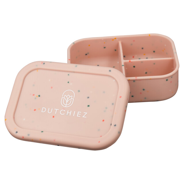 Dutchiez Siliconen lunchbox - dots Siliconen Lunchbox - Misty Pink - Dots large