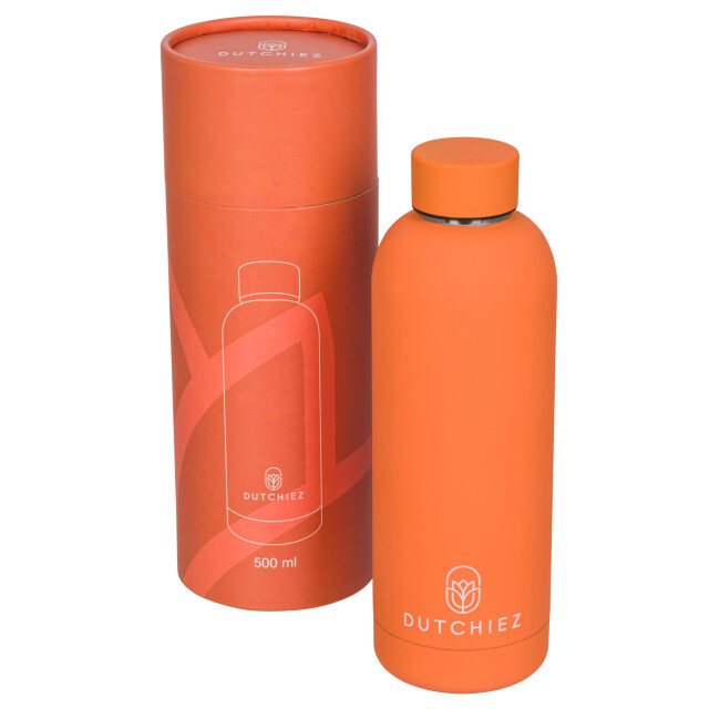 Dutchiez Drinkfles thermosfles rvs – - Drinkfles - Thermosfles - RVS – 500 ml - Orange large