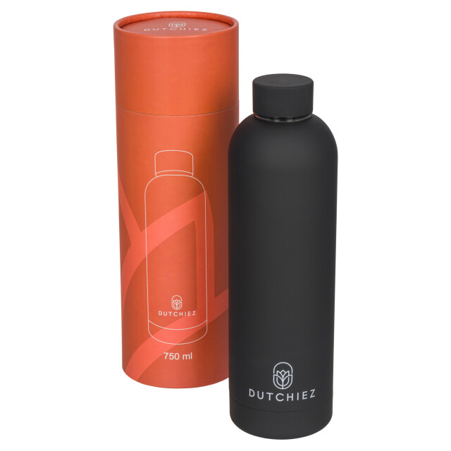 Dutchiez Drinkfles – thermosfles – rvs – – Drinkfles – Thermosfles – RVS – 750 ml – Midnight Black large