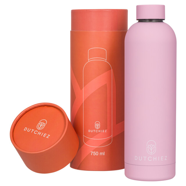 Dutchiez Drinkfles thermosfles rvs - Drinkfles - Thermosfles - RVS - 750 ml - Pastel Pink large