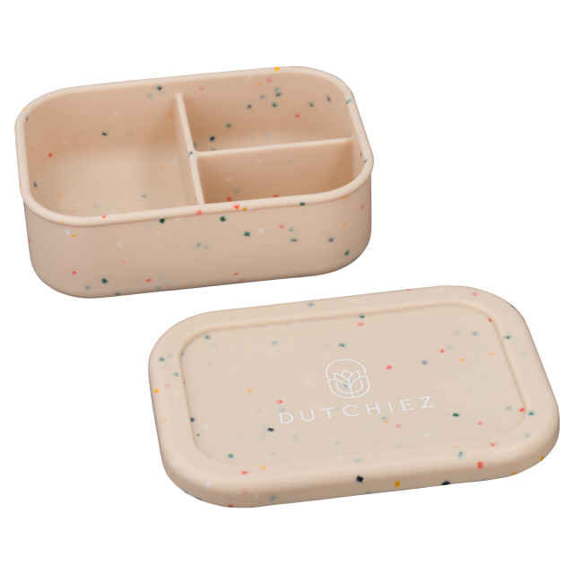 Dutchiez Siliconen lunchbox - dots Siliconen Lunchbox - Ginger Beige - Dots large