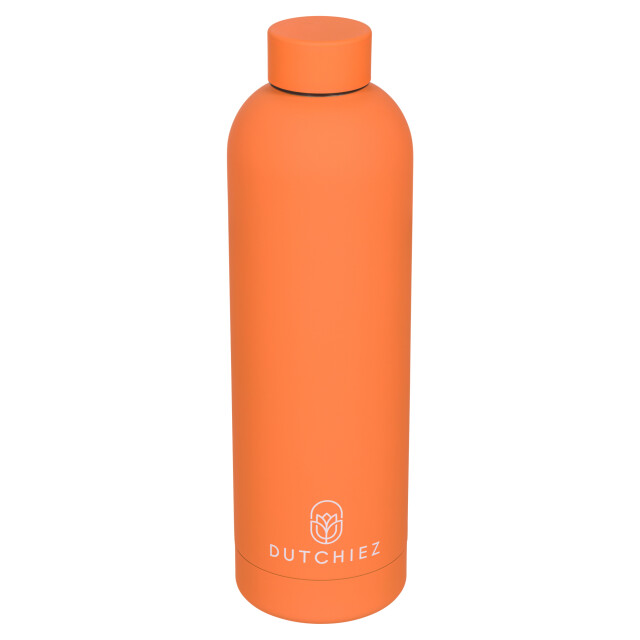 Dutchiez Drinkfles – thermosfles – rvs – – Drinkfles – Thermosfles – RVS – 750 ml – Orange large