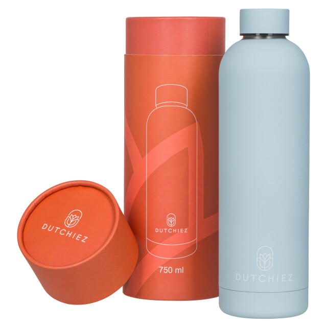 Dutchiez Drinkfles – thermosfles – rvs – – Drinkfles – Thermosfles – RVS – 750 ml – Light Blue large