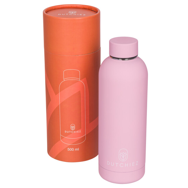Dutchiez Drinkfles thermosfles rvs - Drinkfles - Thermosfles - RVS - 500 ml - Pastel Pink large