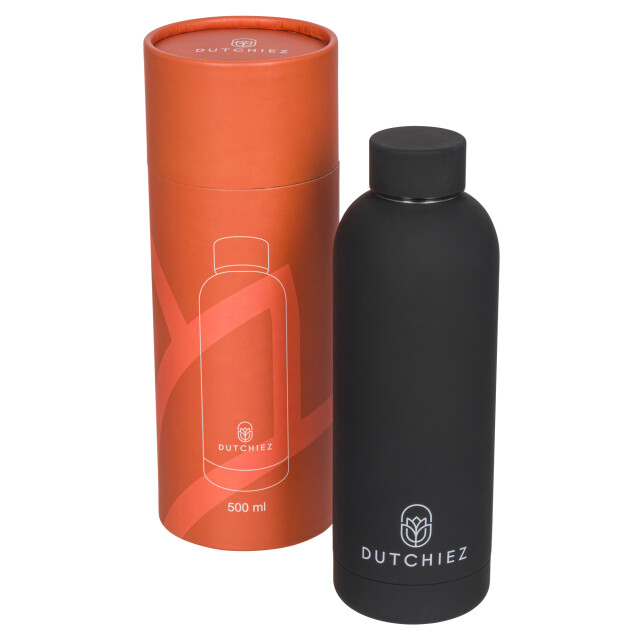 Dutchiez Drinkfles – thermosfles – rvs – – Drinkfles – Thermosfles – RVS – 500 ml – Midnight Black large