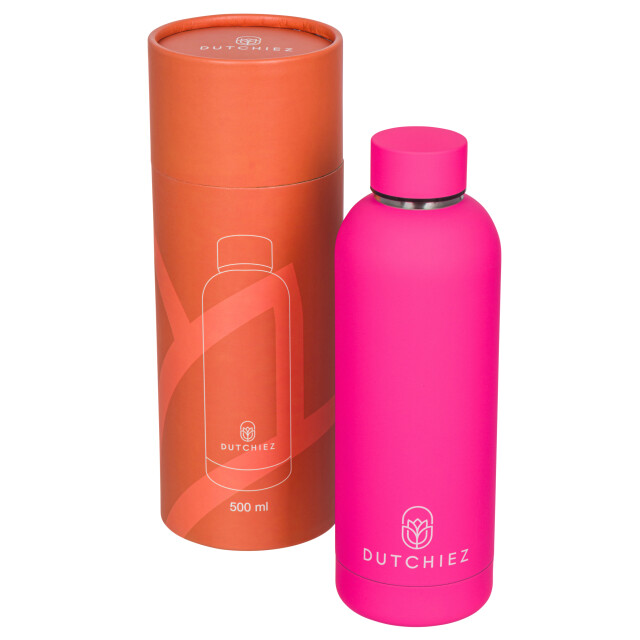 Dutchiez Drinkfles – thermosfles – rvs – – Drinkfles – Thermosfles – RVS – 500 ml – Candy Pink large