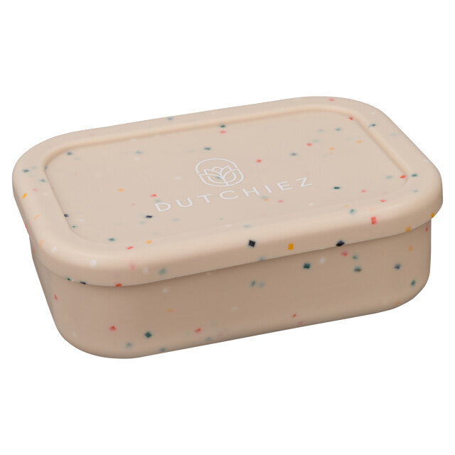 Dutchiez Siliconen lunchbox - dots Siliconen Lunchbox - Ginger Beige - Dots large