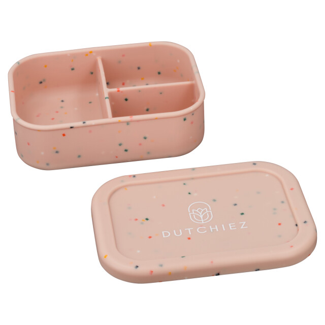 Dutchiez Siliconen lunchbox - dots Siliconen Lunchbox - Misty Pink - Dots large