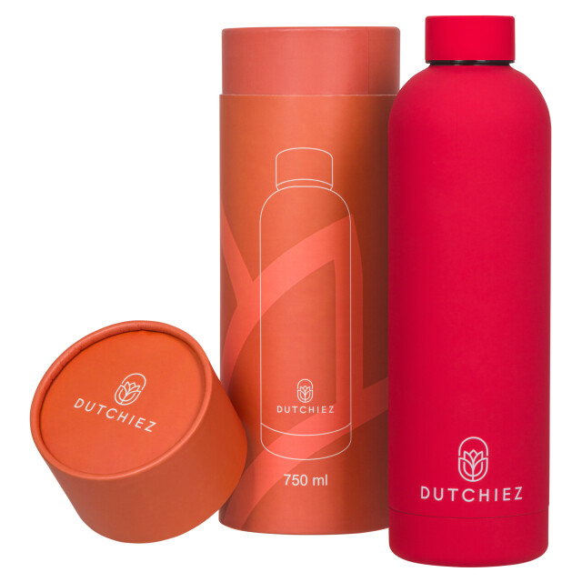 Dutchiez Drinkfles thermosfles rvs – - Drinkfles - Thermosfles - RVS – 750 ml - Ruby Red large