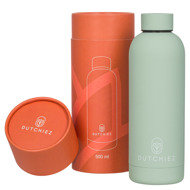 Dutchiez Drinkfles – thermosfles – rvs – – Drinkfles – Thermosfles – RVS – 500 ml – Pastel Green large