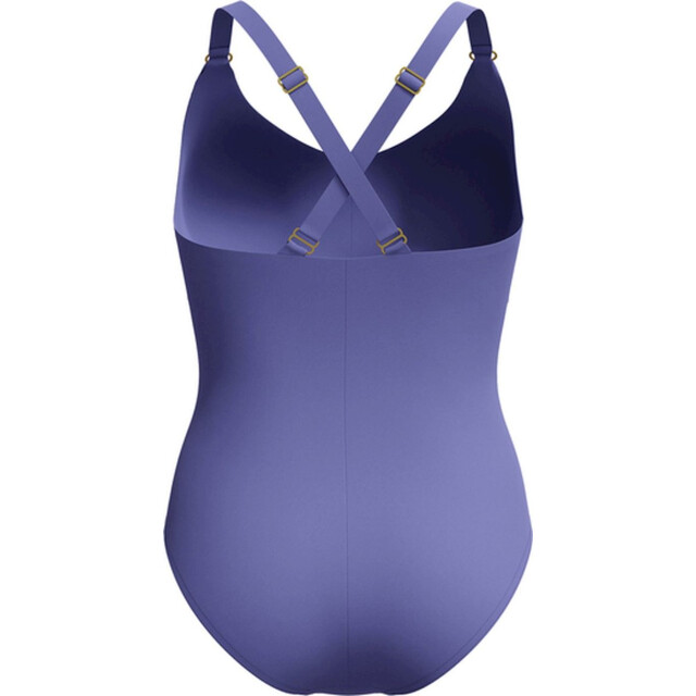 Speedo eco v neck 1p blu wedstrijd badpak dames combi 068187_241-44 large
