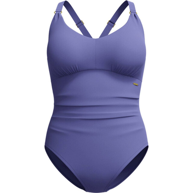 Speedo eco v neck 1p blu wedstrijd badpak dames combi 068187_241-44 large
