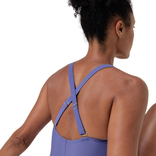 Speedo eco v neck 1p blu wedstrijd badpak dames combi 068187_241-44 large