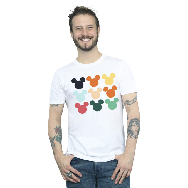 Li-cense Disney heren mickey mouse hoofden vierkant t-shirt UTBI42360_white large