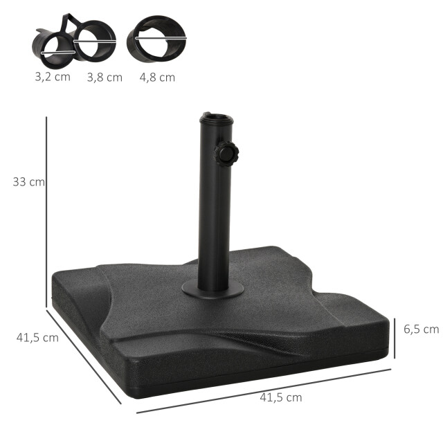4goodz Outsunny parasolvoet 20 kg cement voor parasols Ø30/Ø35/Ø38 mm 3171653 large