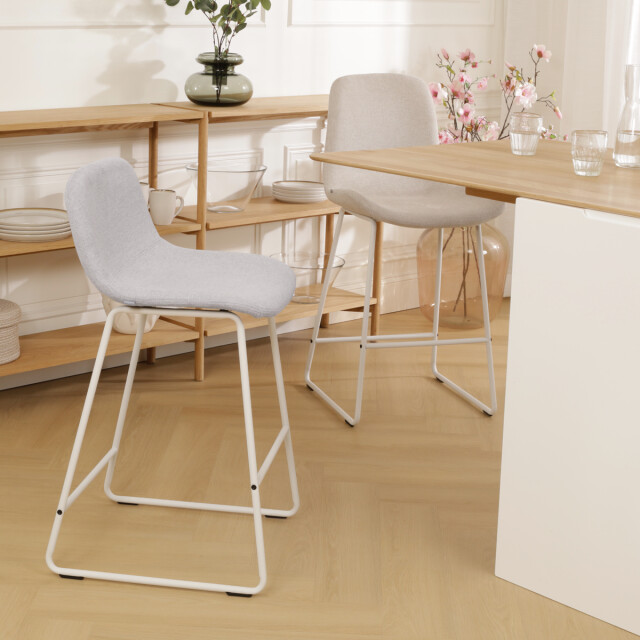 Nolon Nino-mats barkruk licht wit onderstel 75 cm 2418475 large