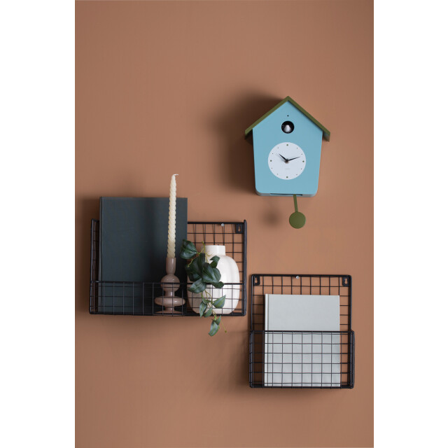 Karlsson wandklok cuckoo light misty blue & army green 3062104 large