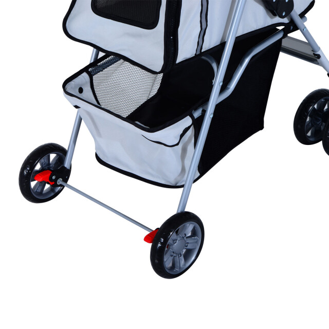 4goodz Hondenbuggy met zonnedak en opbergnet - 3171650 large