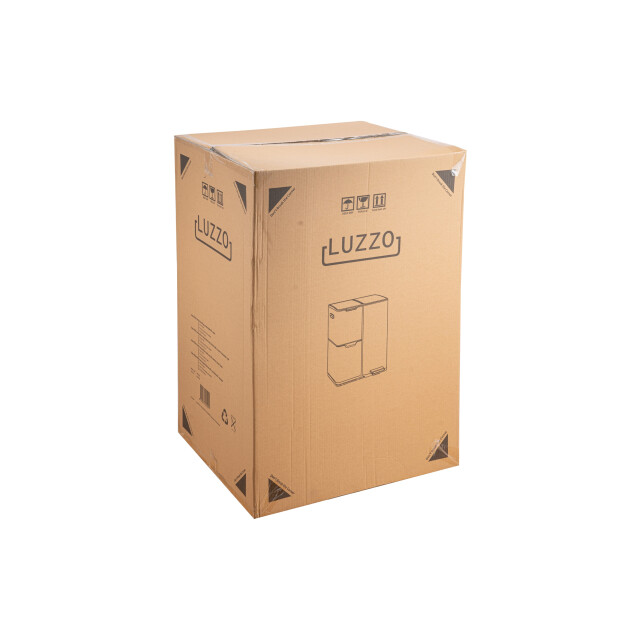 Luzzo ® ohio 60 ltr afvalscheidingsprullenbak metal grey – pedaalemmer met soft 3047894 large