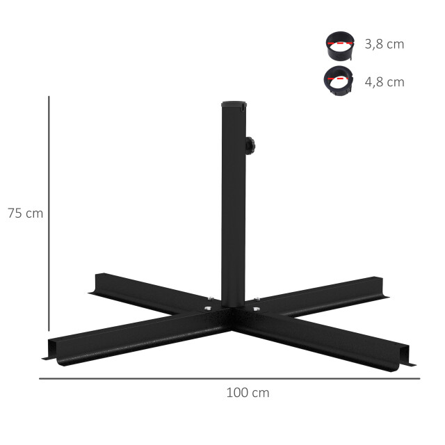 4goodz Outsunny kruisstandaard voor zweefparasol Ø38 tot 48 mm 3171649 large
