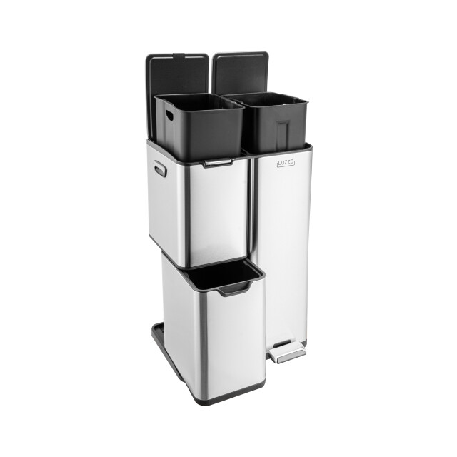 Luzzo ® ohio prullenbak afvalscheiding 60 liter pedaalemmer met soft close 3047791 large