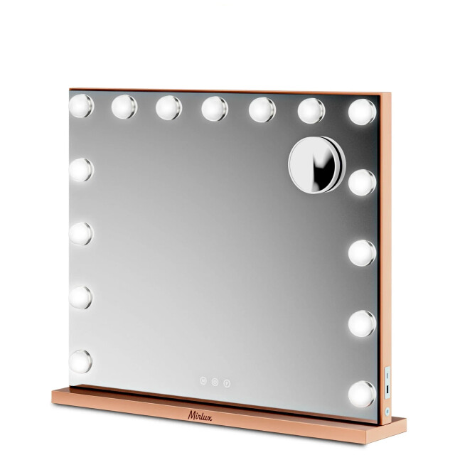 Mirlux Hollywood spiegel 58x48cm rosé goud 3083741 large
