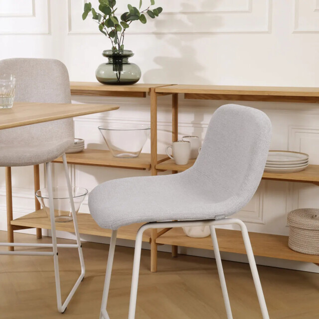Nolon Nino-mats barkruk licht wit onderstel 75 cm 2418475 large