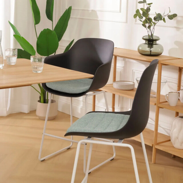 Nolon Nino-liv barkruk en zacht groen zitkussen wit onderstel 75 cm 2393236 large