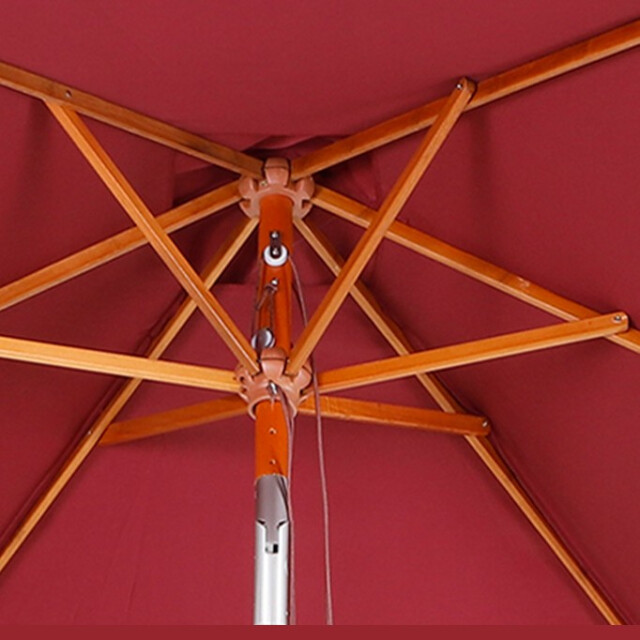 4goodz 3-delig kantelbare parasol hout rechthoekig 200x150x230 cm wijnrood 3171655 large