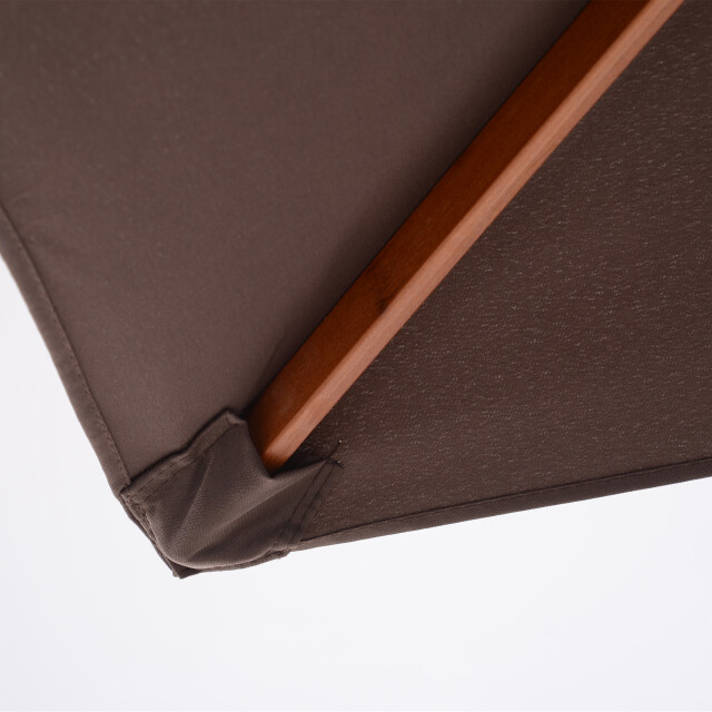 4goodz 3-delig kantelbare parasol hout rechthoekig 200x150x230 cm bruin 3171656 large