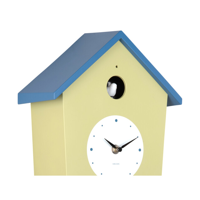 Karlsson wandklok cuckoo light tea green & classic blue 3062106 large