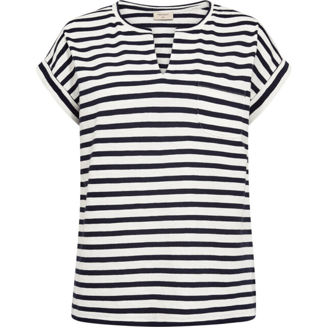 Free Quent Fqviva tee 7102 white-navy r 205748-7102 large