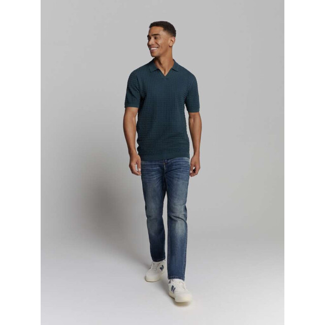 No Excess Pullover short sleeve polo v solid night 27230363-078 large