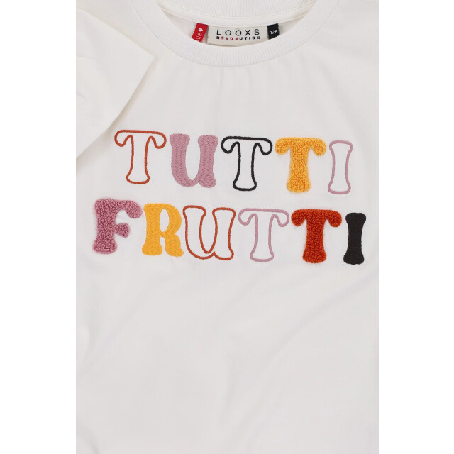 Looxs Revolution Zomer t-shirt meisjes s/s off 2513-7480-004-Soft white large