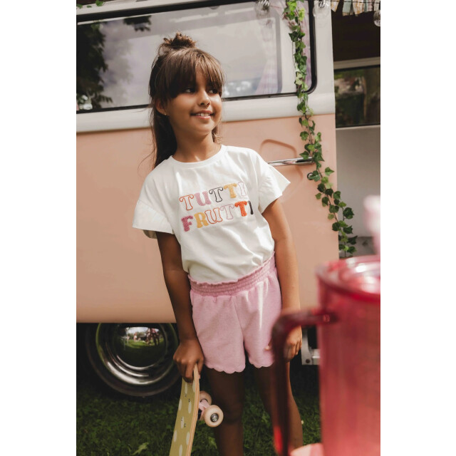 Looxs Revolution Zomer t-shirt meisjes s/s off 2513-7480-004-Soft white large