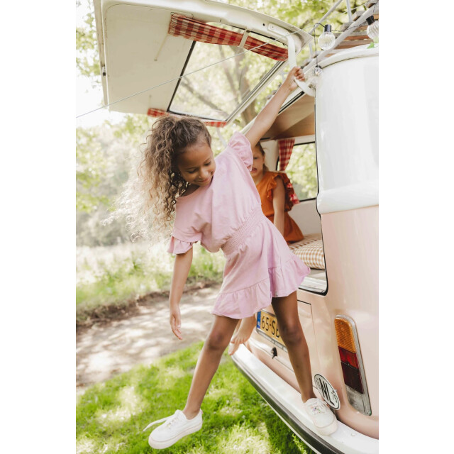 Looxs Revolution Zomerjurk slubjersey pink voor meisjes in de kleur 2513-7885-598 large
