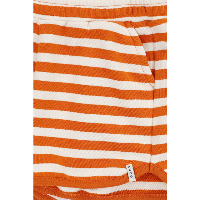 Looxs Revolution Zomer sweat short meisjes gestreept - 2513-7680-892-Burnt large