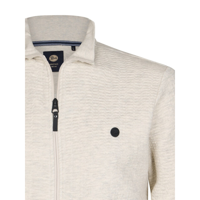Petrol Industries men sweater collar zip m-1050-swc333 0009 antique white melee 05791.100.0004 large