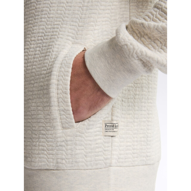 Petrol Industries men sweater collar zip m-1050-swc333 0009 antique white melee 05791.100.0004 large