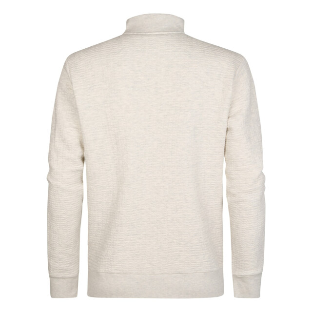 Petrol Industries men sweater collar zip m-1050-swc333 0009 antique white melee 05791.100.0004 large