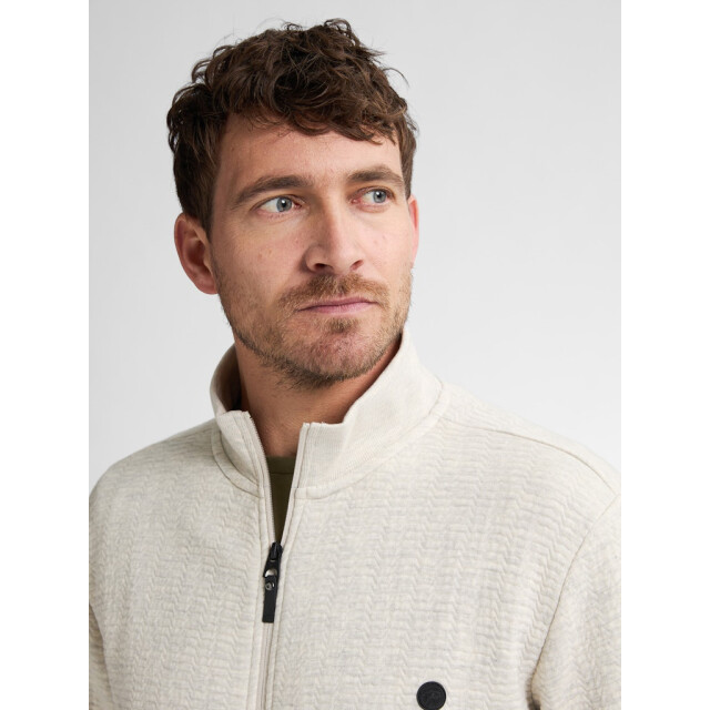 Petrol Industries men sweater collar zip m-1050-swc333 0009 antique white melee 05791.100.0004 large
