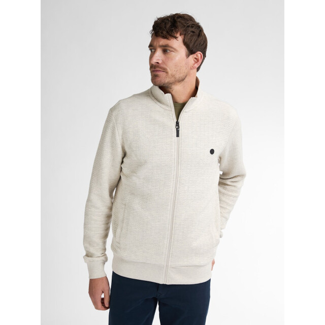 Petrol Industries men sweater collar zip m-1050-swc333 0009 antique white melee 05791.100.0004 large