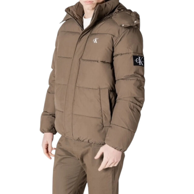 Calvin Klein Heren jas Calvin Klein Jeans Bruin Pufferjas Met Logo large