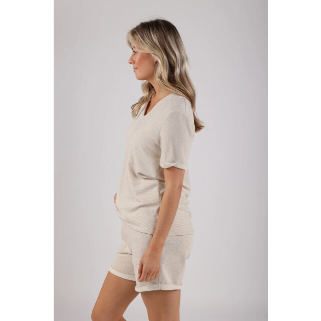 Nukus Nks01046 126 secc top vneck offwhite/gold NKS01046 126 large