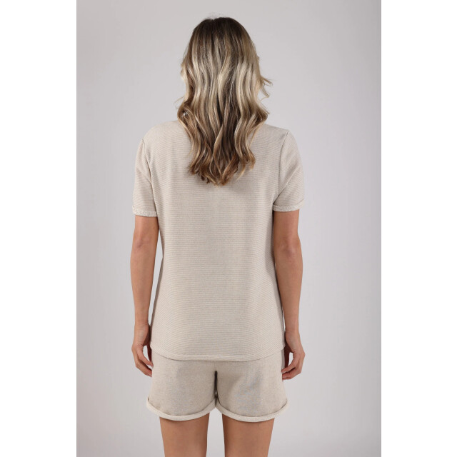 Nukus Nks01046 126 secc top vneck offwhite/gold NKS01046 126 large