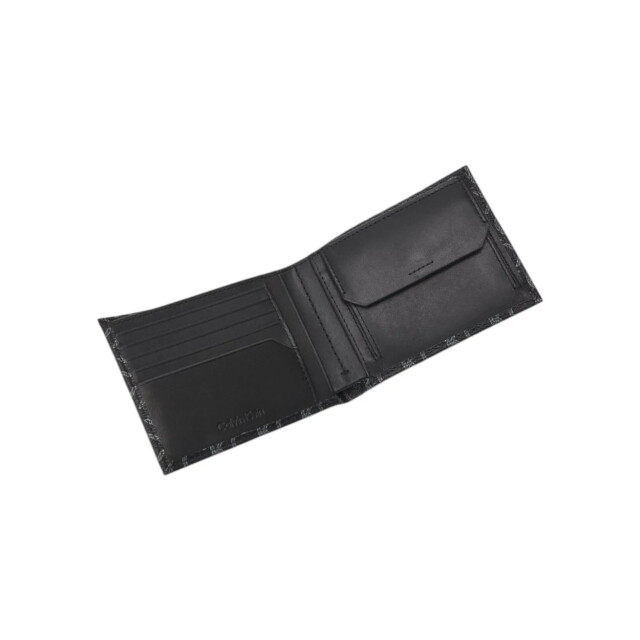 Calvin Klein Portmonnee heren van leer in Calvin Klein Zwart Leer Portemonnee large