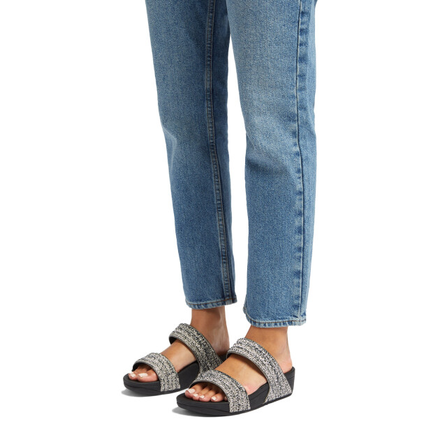 FitFlop Lulu shimmerweave slides GO2 large