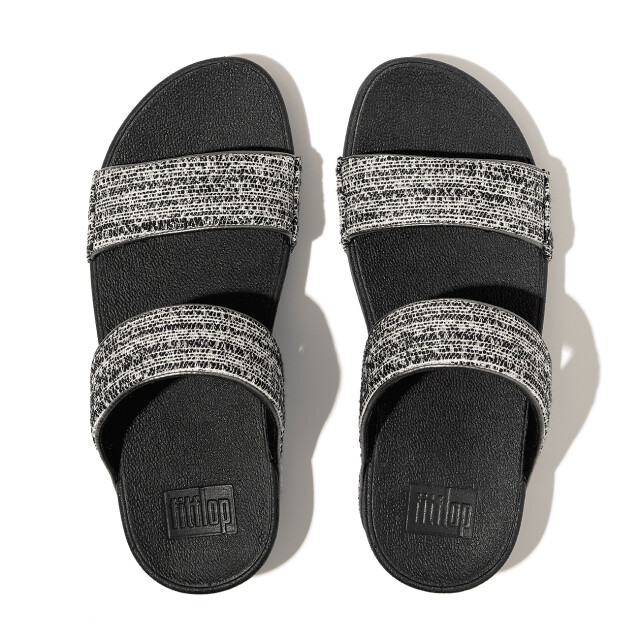 FitFlop Lulu shimmerweave slides GO2 large