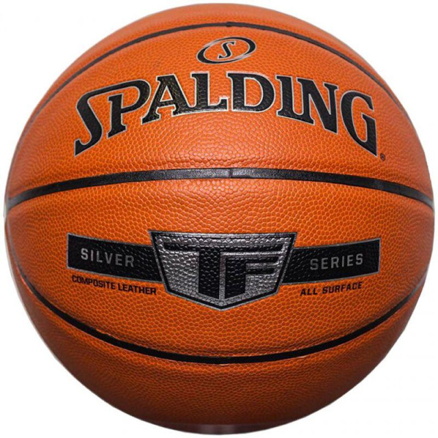 Spalding & Bros  Zilveren tf-serie gebonden leren basketbal UTMR144_orange large